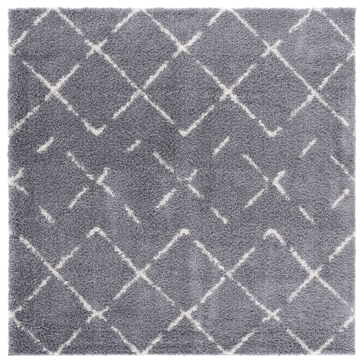 Safavieh Arizona Shag 6'-7" x 6'-7" Rug in Grey / Ivory