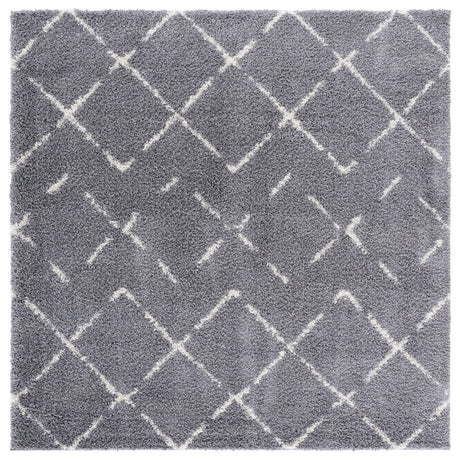 Safavieh Arizona Shag 6'-7" x 6'-7" Rug in Grey / Ivory