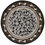Safavieh Antiquity 6'-0" x 6'-0" Rug in Black / Ivory