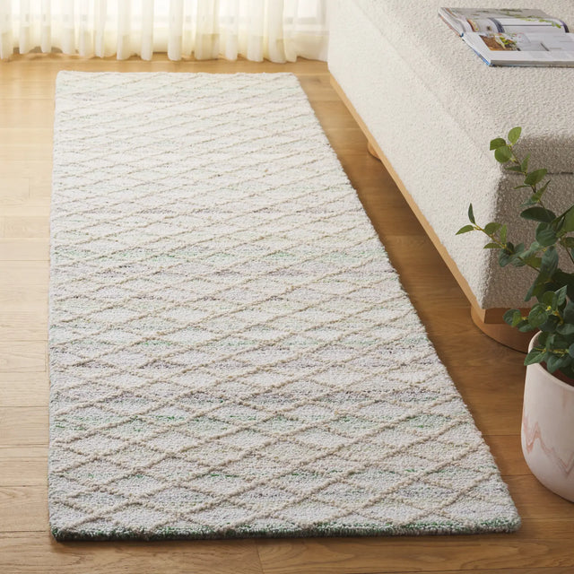 Safavieh Abstract 2'-3" x 8'-0" Rug in Green / Ivory