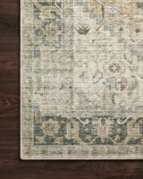 Loloi Skye Sky-13 Natural/Sand Rugs - corner on wood