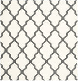 Safavieh Dhurries 6'-0" x 6'-0" Rug in Ivory / Charcoal