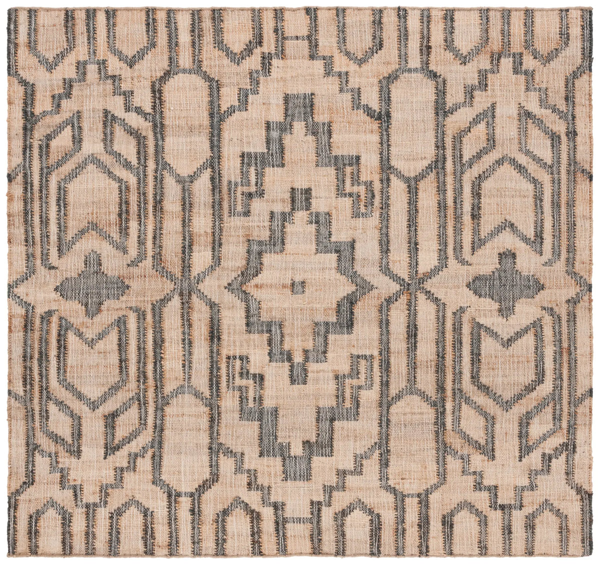Safavieh Natural Fiber 6'-0" x 6'-0" Rug in Natural / Black