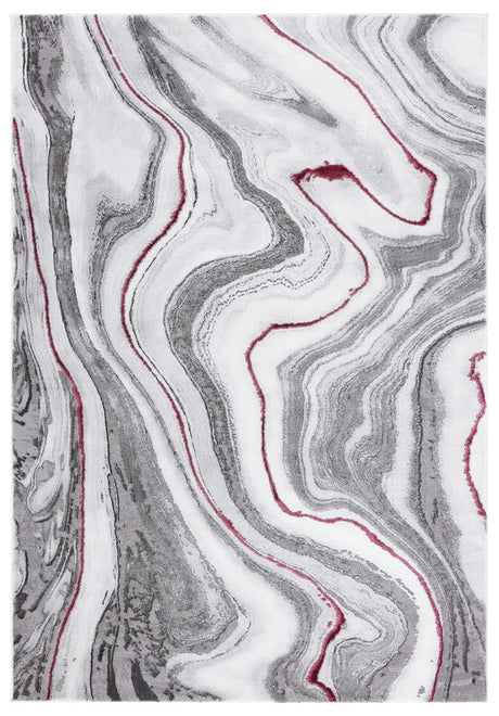Safavieh Craft 4'-0" x 6'-0" Rug in Grey / Wine