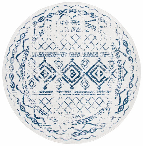 Safavieh Tulum 6'-7" x 6'-7" Rug in Ivory / Navy