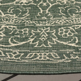 Safavieh Courtyard 6'-7" x 6'-7" Rug in Dark Green / Beige