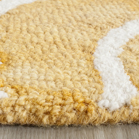 Safavieh Dip Dye 7'-0" x 7'-0" Rug in Gold / Ivory