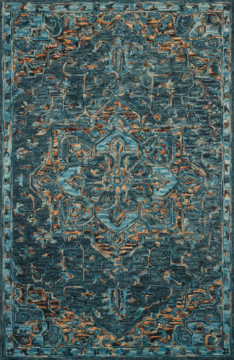 Loloi Victoria Vk-15 Teal/Multi Rug - main flat