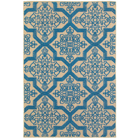 Oriental Weavers Sphinx Cayman 2541M Sand / Blue Rugs - main flat