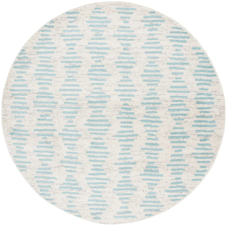 Safavieh Tulum 6'-7" x 6'-7" Rug in Ivory / Turquoise