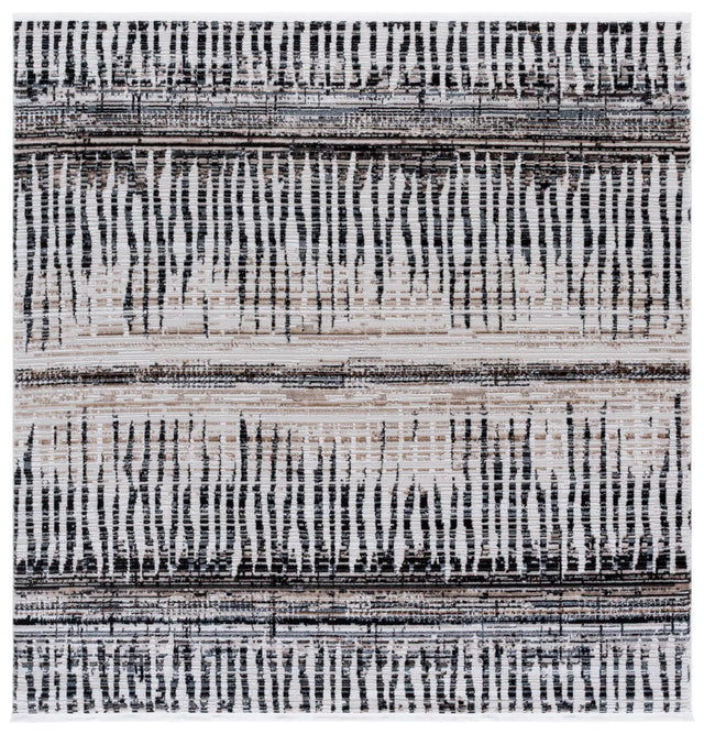 Safavieh Mila 6'-7" x 6'-7" Rug in Beige / Ivory Black