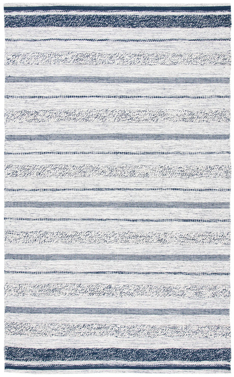 Safavieh Striped Kilim 4'-0" x 6'-0" Rug in Ivory / Navy