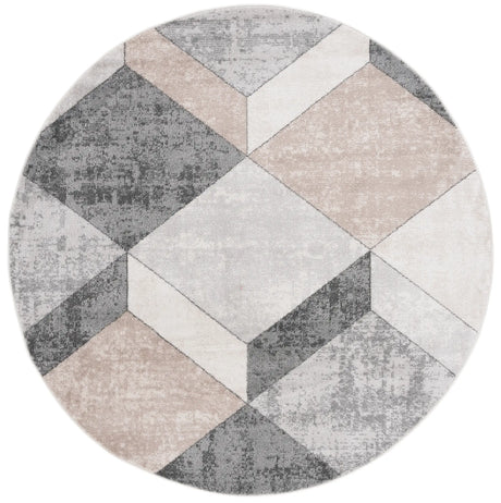 Safavieh Phoenix 500 6'-7" x 6'-7" Rug in Light Grey / Beige Charcoal