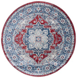 Safavieh Brentwood 6'-7" x 6'-7" Rug in Blue / Red