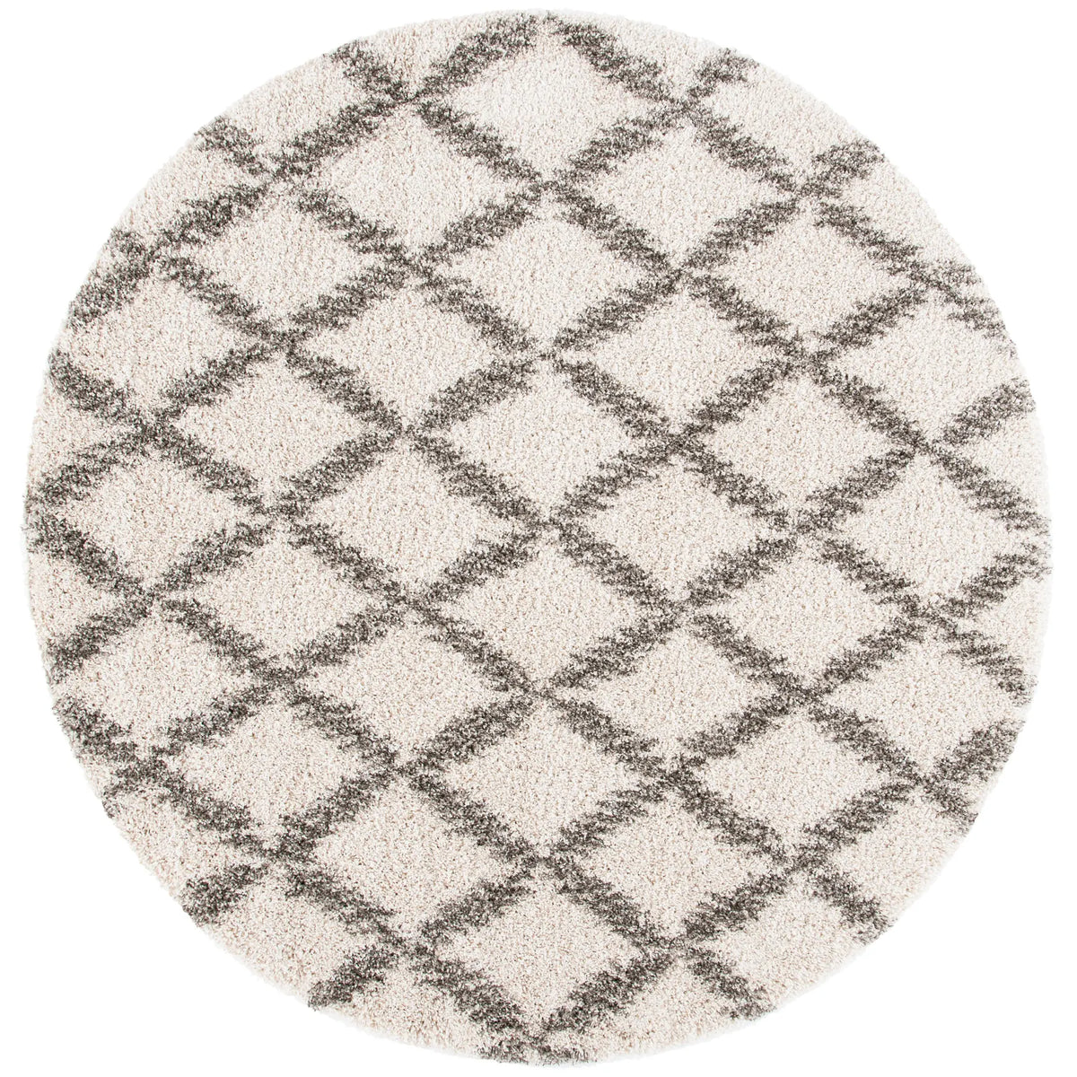 Safavieh Hudson Shag 7'-0" x 7'-0" Rug in Ivory / Grey