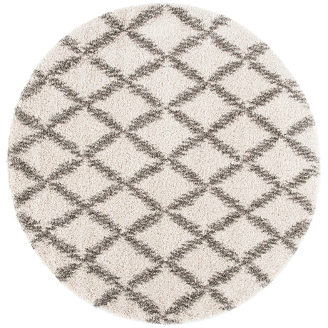 Safavieh Hudson Shag 7'-0" x 7'-0" Rug in Ivory / Grey