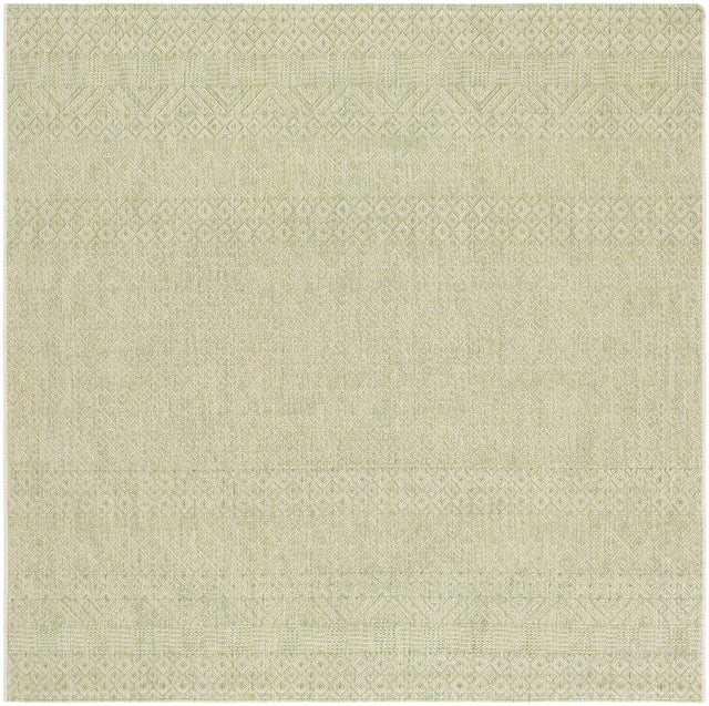 Safavieh Courtyard 6'-7" x 6'-7" Rug in Beige / Green