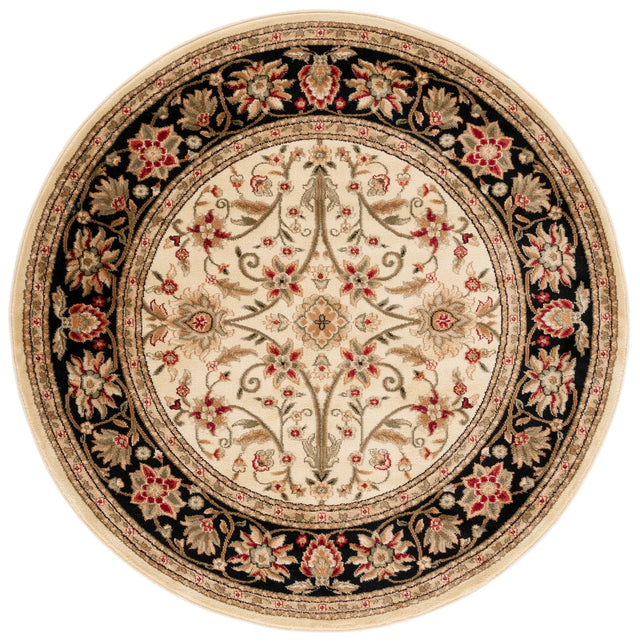 Safavieh Lyndhurst 5'-3" x 5'-3" Rug in Ivory / Black