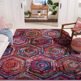 Safavieh Monaco 6'-7" x 9'-2" Rug in Pink / Multi
