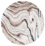 Safavieh Cyrus Shag 6'-7" x 6'-7" Rug in Beige / Rust