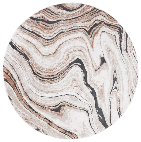 Safavieh Cyrus Shag 6'-7" x 6'-7" Rug in Beige / Rust