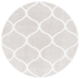 Safavieh Tahoe Shag 6'-7" x 6'-7" Rug in Silver / White