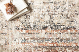 Loloi Theia The-05 Taupe/Brick Rug - styled aerial 1