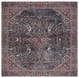 Safavieh Tucson 6'-0" x 6'-0" Rug in Dark Green / Rust