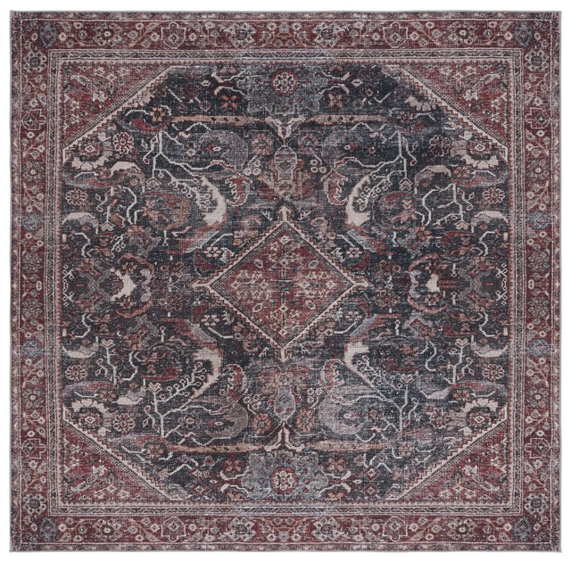 Safavieh Tucson 6'-0" x 6'-0" Rug in Dark Green / Rust