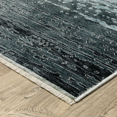 Oriental Weavers Sphinx ECHO ECH09 Blue Abstract Rugs - corner detail