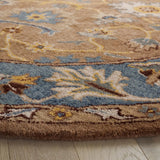 Safavieh Heritage 6'-0" x 6'-0" Rug in Camel / Blue