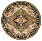Safavieh Heritage 6'-0" x 6'-0" Rug in Green / Light Brown