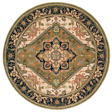 Safavieh Heritage 6'-0" x 6'-0" Rug in Green / Light Brown