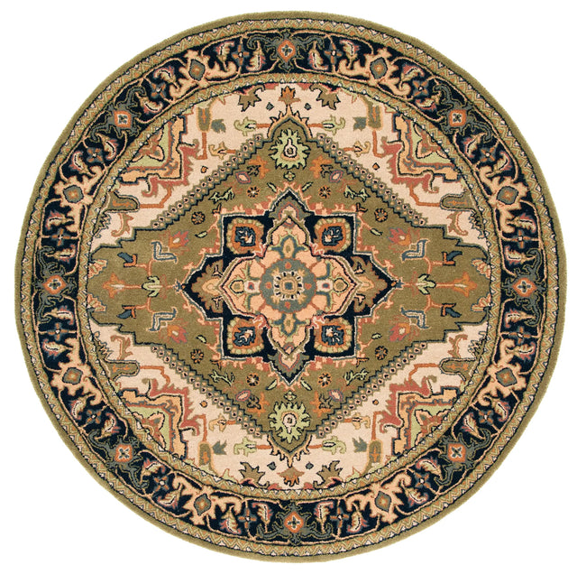 Safavieh Heritage 6'-0" x 6'-0" Rug in Green / Light Brown