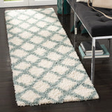 Safavieh Sgd-Dallas Shag 2'-3" x 12'-0" Rug in Ivory / Seafoam