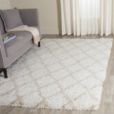 Safavieh Indie Shag 6'-7" x 9'-2" Rug in Ivory / Light Beige