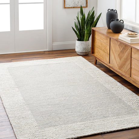 Surya Edirne Ede-2300 Light Silver, Light Grey Rug.