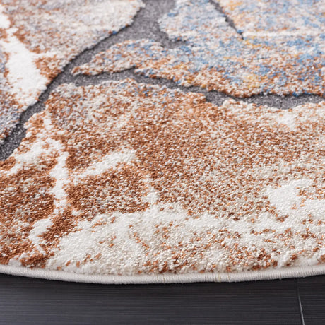 Safavieh Cyrus Shag 6'-7" x 6'-7" Rug in Grey / Rust