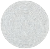 Safavieh Braided 5'-0" x 5'-0" Rug in Silver / Ivory