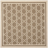 Safavieh Courtyard 6'-7" x 6'-7" Rug in Brown / Bone