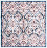 Safavieh Lagoon 6'-7" x 6'-7" Rug in Brown / Navy