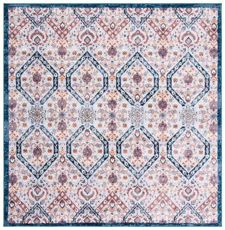 Safavieh Lagoon 6'-7" x 6'-7" Rug in Brown / Navy