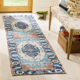 Safavieh Saffron 2'-3" x 6'-0" Rug in Blue / Coral