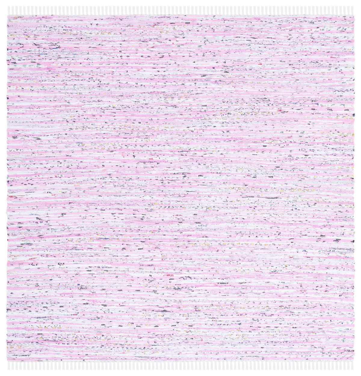 Safavieh Rag Rug 6'-0" x 6'-0" Rug in Light Pink / Multi