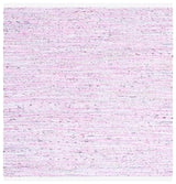 Safavieh Rag Rug 6'-0" x 6'-0" Rug in Light Pink / Multi