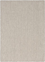 Nourison Courtyard COU01 Machine Made Ivory, Silver Rug
