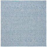 Safavieh Courtyard 6'-7" x 6'-7" Rug in Grey / Blue