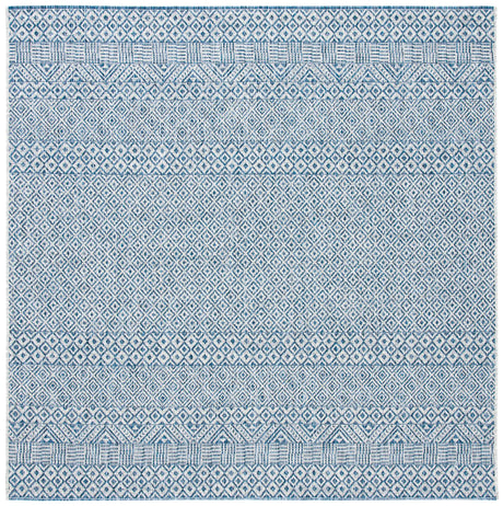 Safavieh Courtyard 6'-7" x 6'-7" Rug in Grey / Blue