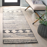 Safavieh Abstract 2'-3" x 8'-0" Rug in Black / Ivory