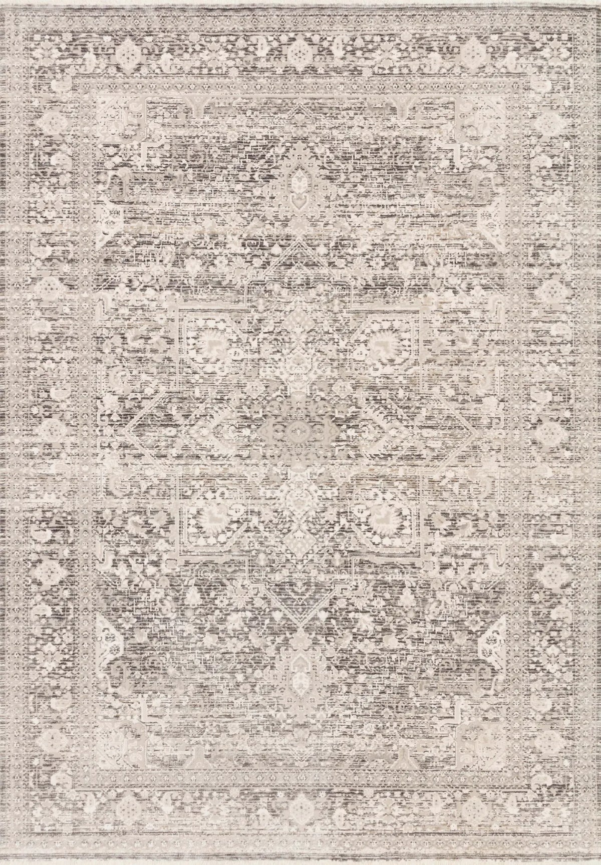 Loloi Homage Hom-04 Ivory/Grey Rugs - main flat